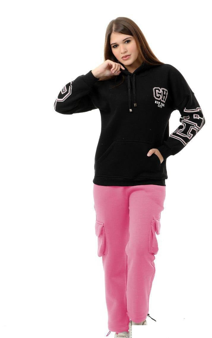 Girls’ Sporty Hoodie & Cargo Jogger Set