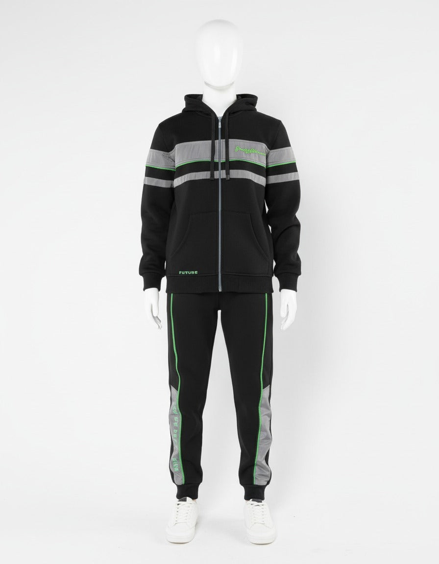 Boys’ Contrast Panel Zip-Up Tracksuit