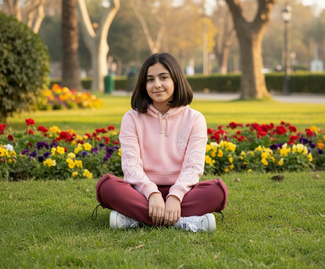 Girls’ Sporty Hoodie & Cargo Jogger Set