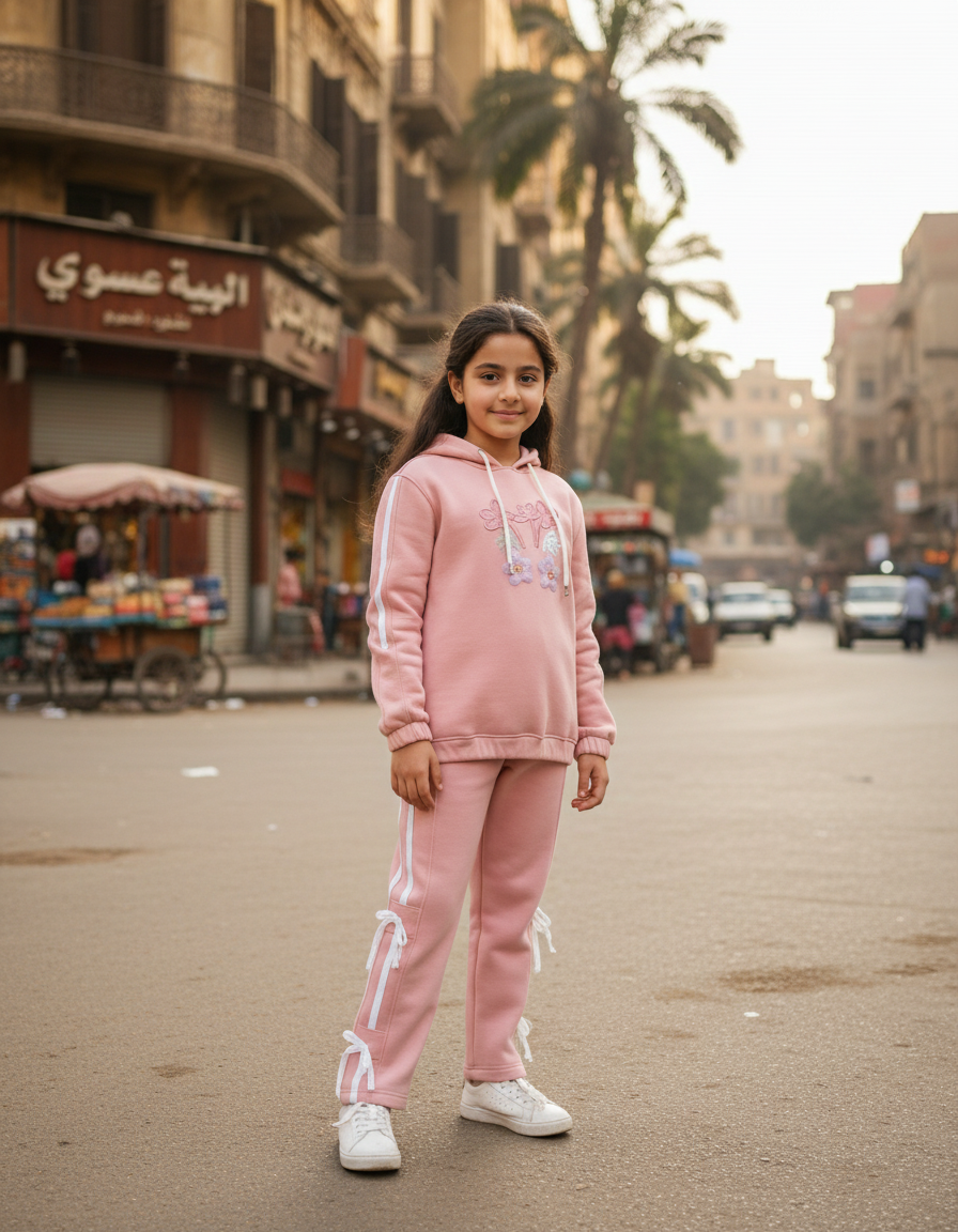 Girls' Floral Hoodie & Pants Set