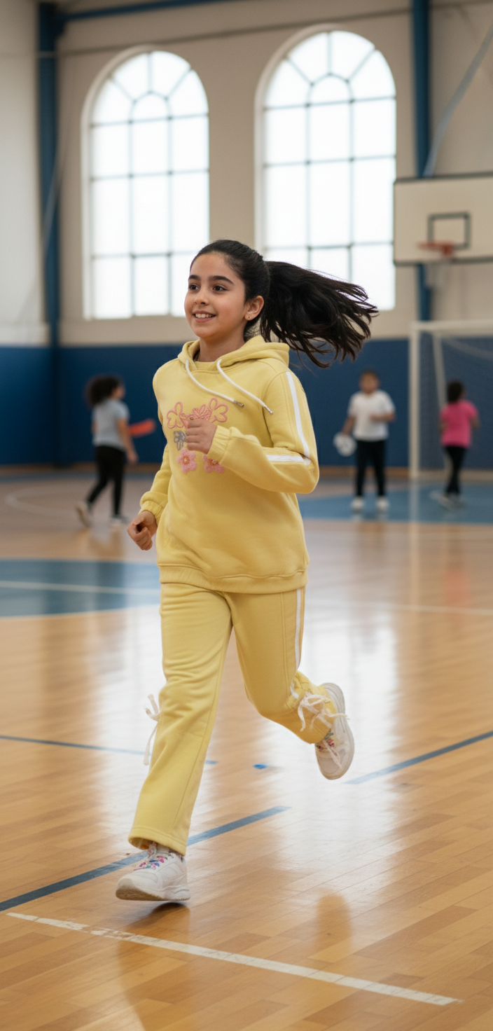 Girls' Floral Hoodie & Pants Set